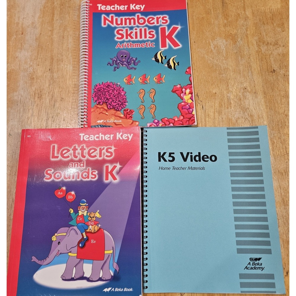 Abeka K5 Teacher‎ Key Set Letters & Sounds Numbers Skills Arithmetic + Video...
